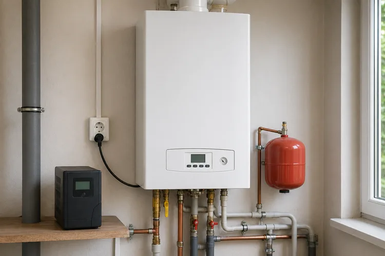 Centrală Bosch montată în cameră tehnică cu cabluri și conexiuni vizibile